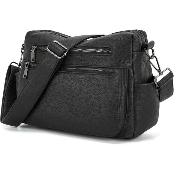 Handbags - Elegant Vegan Leather Crossbody Bag for Women - Stylish & Functional Design